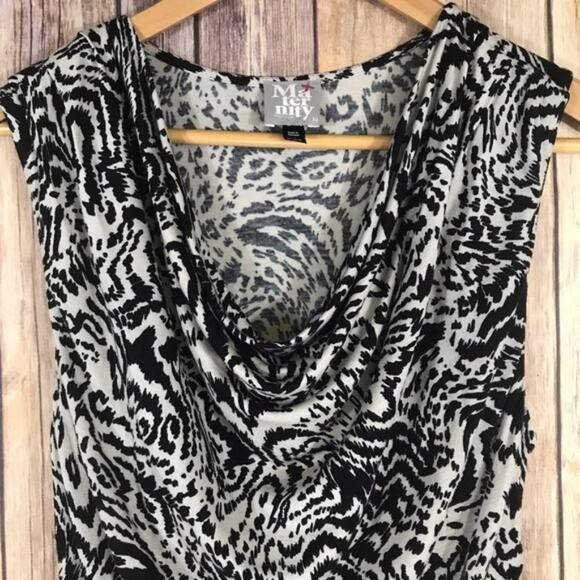 Topshop Maternity animal print bodycon dress cowl neck stretch US SIZE 6 - Picture 3 of 8